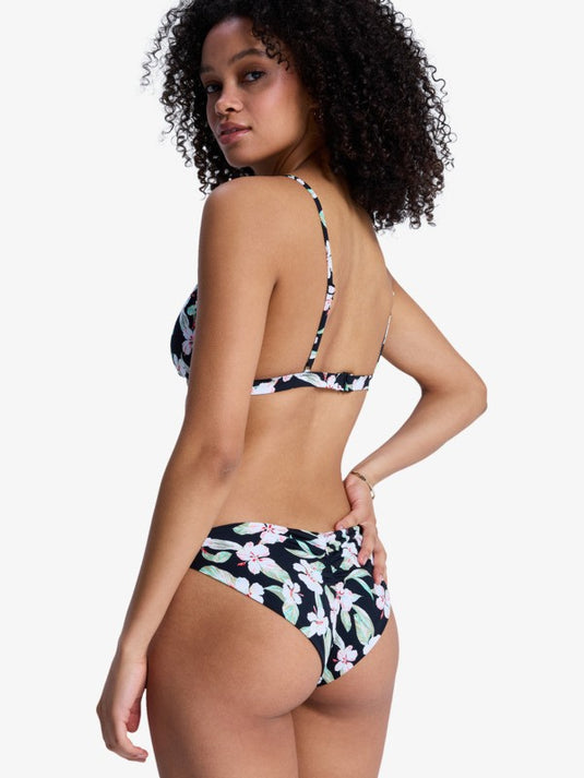 Roxy Women's Printed Essentials Triangle Bikini Set Anthracite Spring Charming Sma ERJX203597-KVJ2