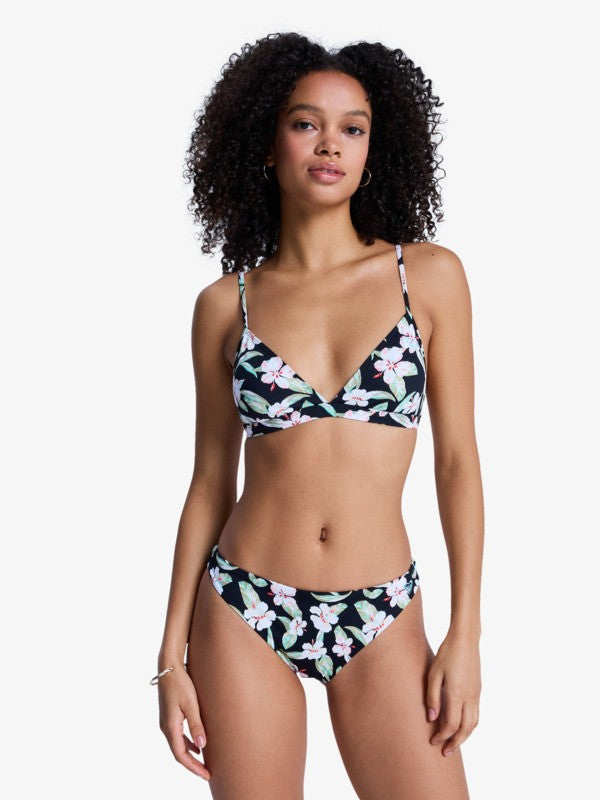 Load image into Gallery viewer, Roxy Women's Printed Essentials Triangle Bikini Set Anthracite Spring Charming Sma ERJX203597-KVJ2
