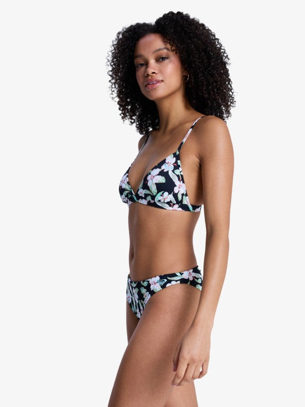 Load image into Gallery viewer, Roxy Women's Printed Essentials Triangle Bikini Set Anthracite Spring Charming Sma ERJX203597-KVJ2
