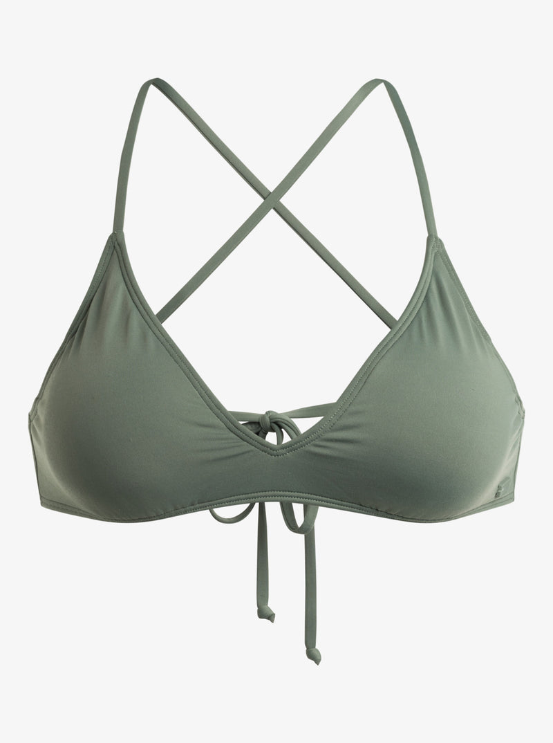 Load image into Gallery viewer, Roxy Women&#39;s Beach Classics Triangle Bikini Top Agave Green ERJX304596-GZCO

