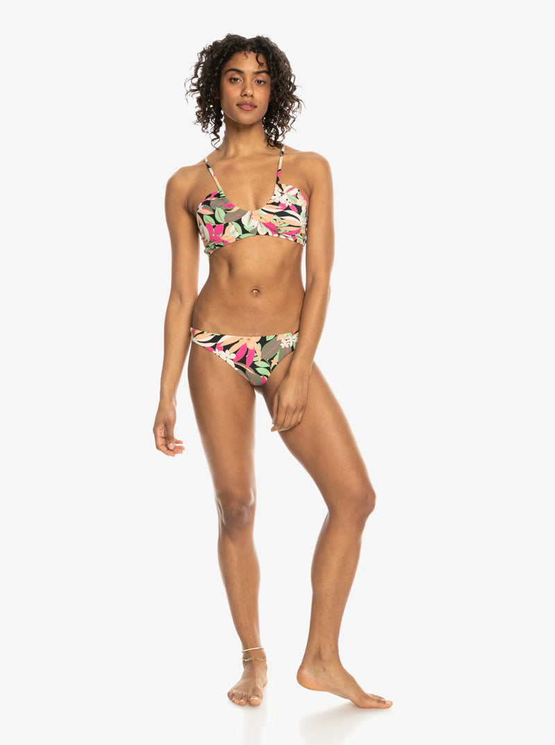 Load image into Gallery viewer, Roxy Women&#39;s Printed Beach Classics Bra Bikini Top Anthracite Palm Song S ERJX305201-KVJ8
