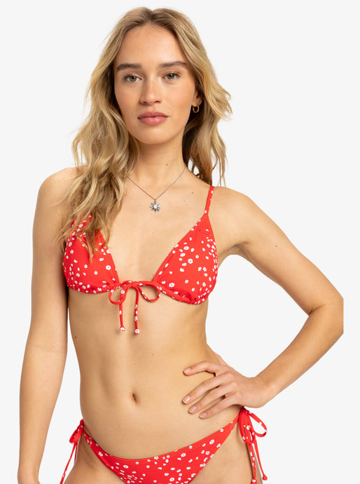 Roxy Women's Pt Beach Classics Bralette Bikini Top Poppy Red Dancing Ditsy Swim ERJX305421 _RNN6