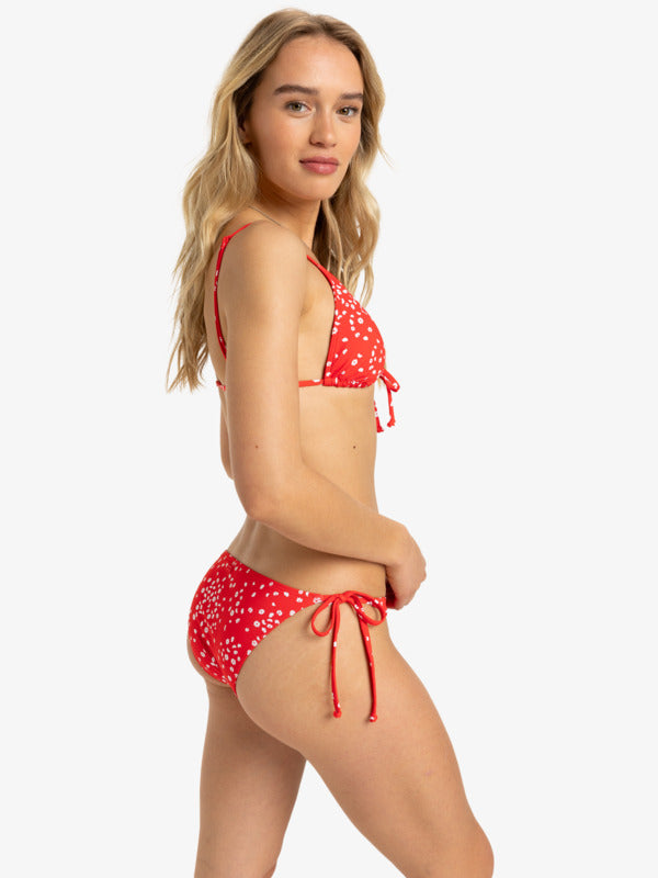 Load image into Gallery viewer, Roxy Women&#39;s Pt Beach Classics Bralette Bikini Top Poppy Red Dancing Ditsy Swim ERJX305421 _RNN6
