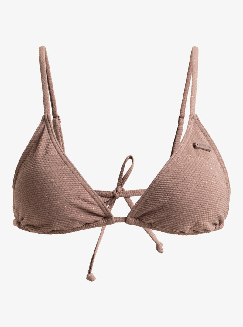Load image into Gallery viewer, Roxy Women&#39;s Lasca Triangle Bikini Top Deep Taupe ERJX305446_CNF0
