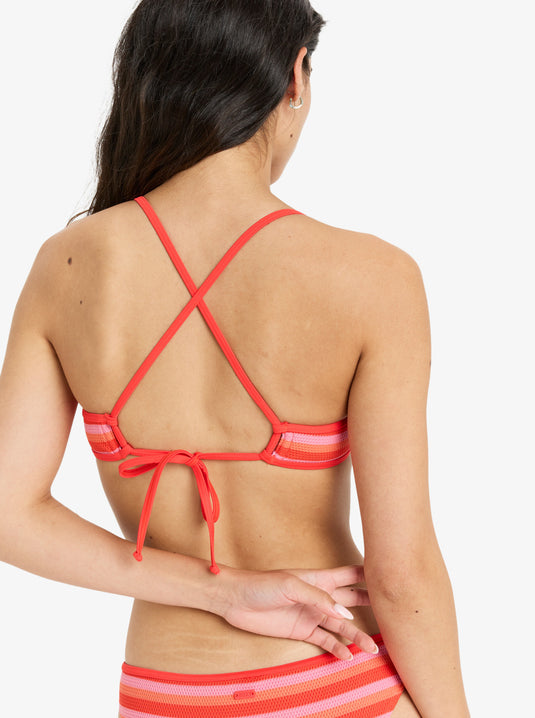 Roxy Women's Jasmin Bralette Bikini Top Poppy Red ERJX305460-RNN0