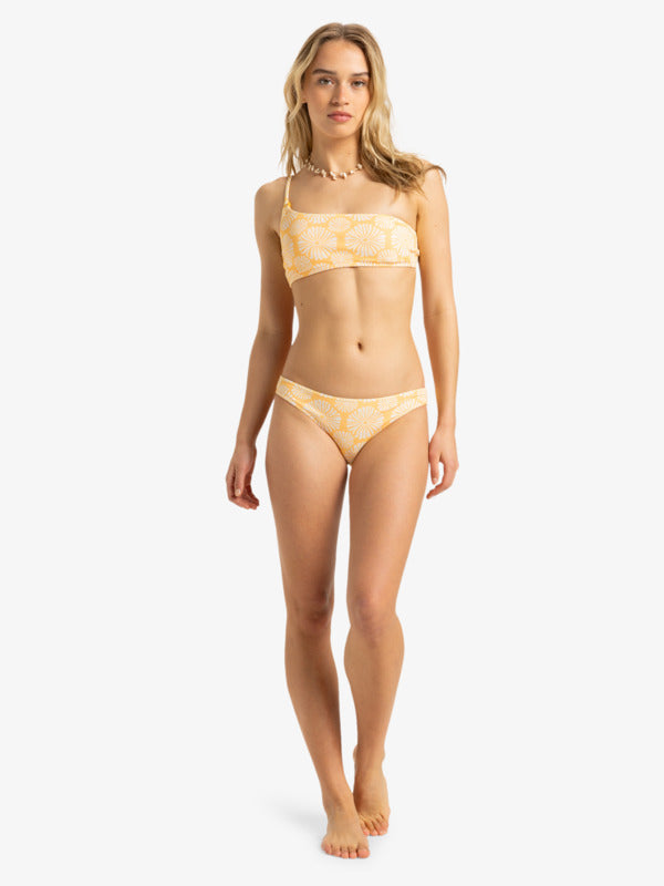 Load image into Gallery viewer, Roxy Women&#39;s Tropical Tile Triangle Bikini Top Banana Cream Tropical Tile ERJX305462-YFL5
