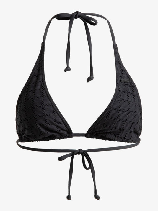 Roxy Women's Camilo Triangle Bikini Top Anthracite ERJX305468_KVJ0
