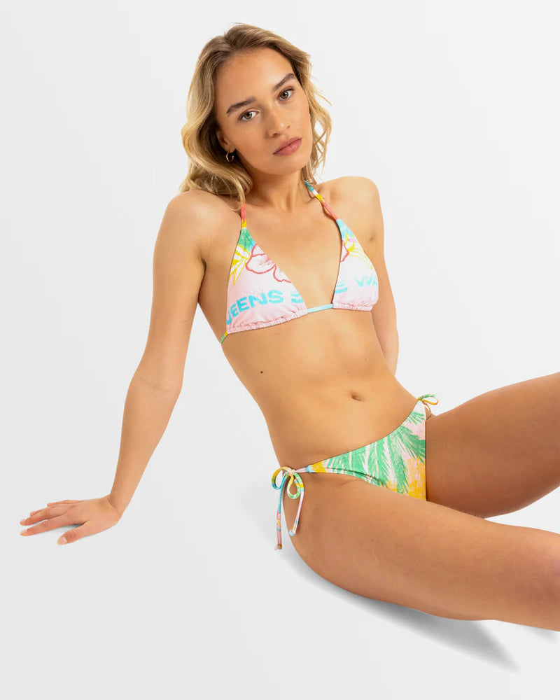 Load image into Gallery viewer, Roxy Women&#39;s Atlas Tiki Tri Bikini Top Pink Carnation ERJX305478-MGZ0

