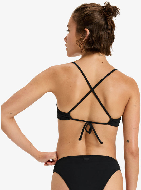 Roxy Women's Beach Clasics Bralette Bikini Top Anthracite ERJX305498_KVJ0