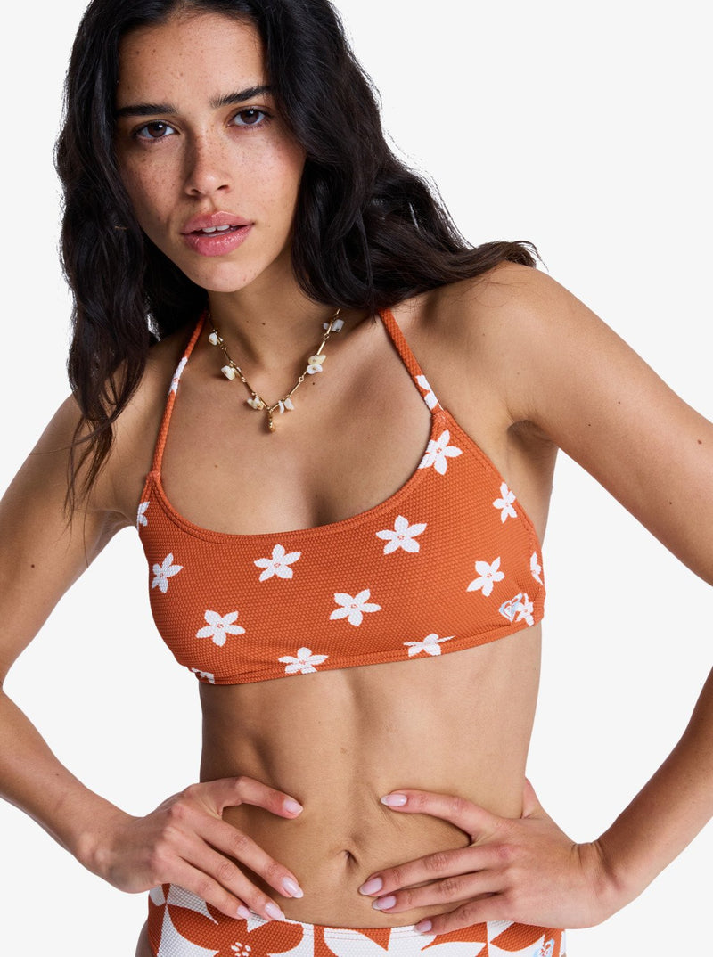 Load image into Gallery viewer, Roxy Women's Hazy Days Bralette Ginger Spice Flores ERJX305623-NNB7
