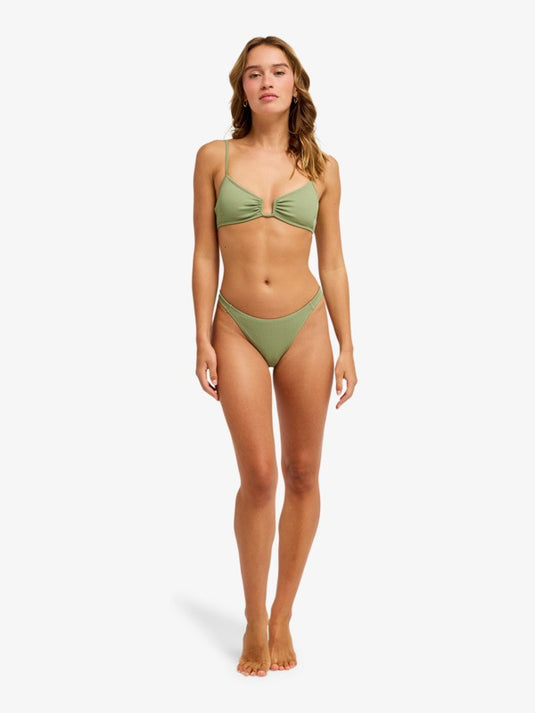 Roxy Women's Love Bralette Bikini Top Oil Green ERJX305629-GLD0