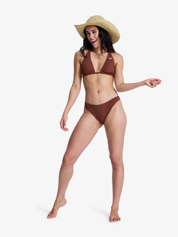 Load image into Gallery viewer, Roxy Women's Sunshine Tiki Triangle Bikini Top Cappuccino ERJX305636-CRV0
