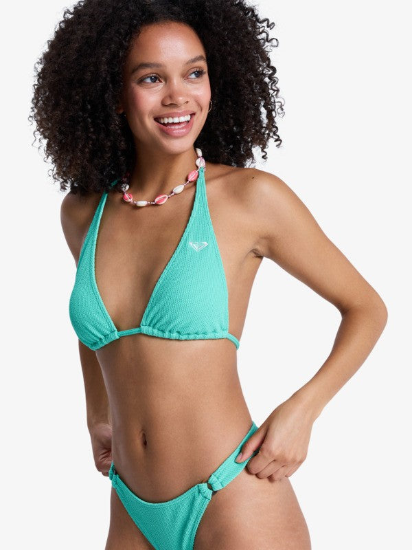 Load image into Gallery viewer, Roxy Women's Sunshine Tiki Triangle Bikini Top Katydid ERJX305636-GHM0
