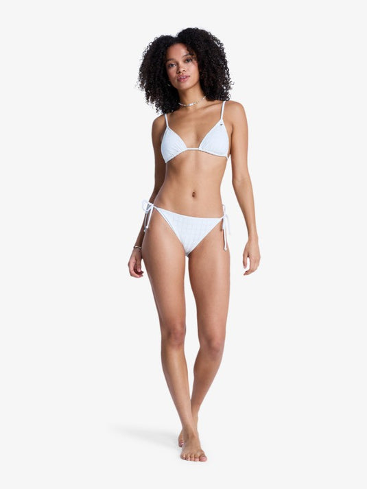 Roxy Women's Island Tiki Triangle Bikini Top Coconut Milk ERJX305676-WZA0