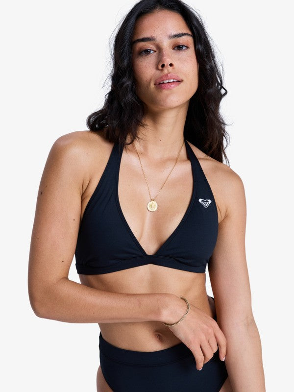 Load image into Gallery viewer, Roxy Women's Solid Essentials Bikini Top Anthracite ERJX305689-KVJ0
