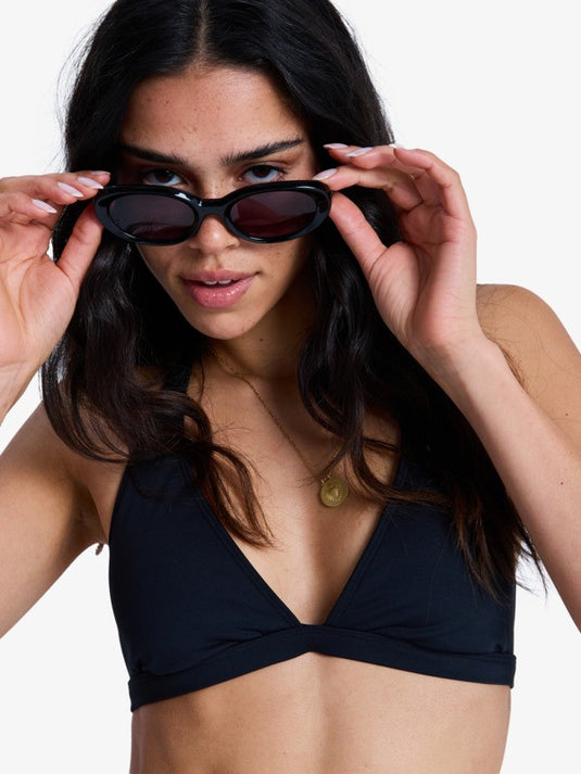 Roxy Women's Solid Essentials Bikini Top Anthracite ERJX305689-KVJ0