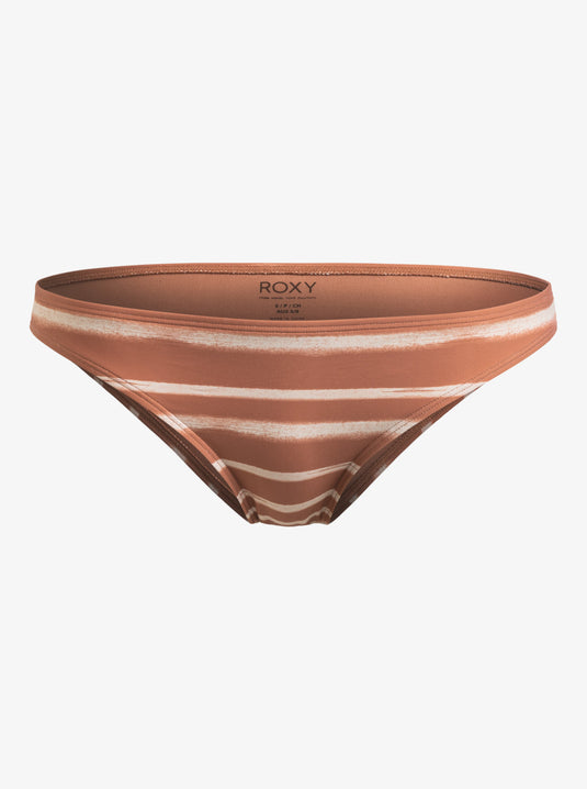 Roxy Women's Printed Beach Classics Moderate Bikini Bottoms Cedar Wood Happy Stripe ERJX404853-MMS3