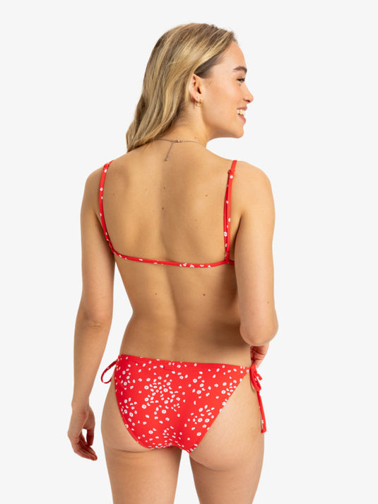 Roxy Women's Pt Beach Classics Bikini Bottoms Poppy Red Dancing Ditsy Swim ERJX404980_RNN6