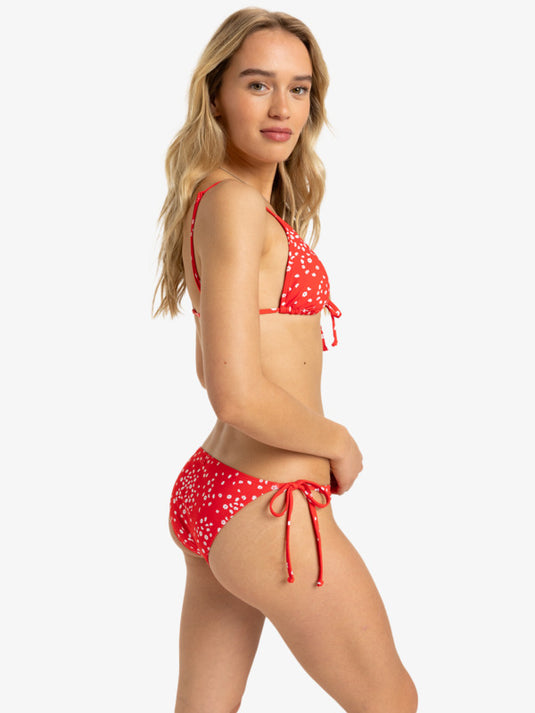 Roxy Women's Pt Beach Classics Bikini Bottoms Poppy Red Dancing Ditsy Swim ERJX404980_RNN6