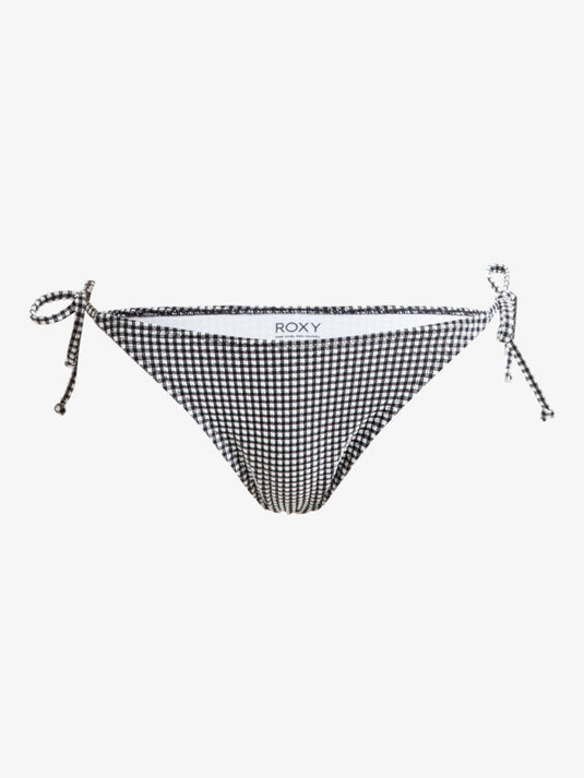 Roxy Women's Gingham Cheeky Bikini Bottoms Anthracite ERJX404993-KVJ0