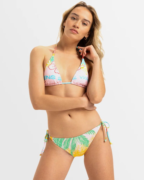 Roxy Women's Atlas Tie Side Bikini Bottom Pink Carnation ERJX405036-MGZ0
