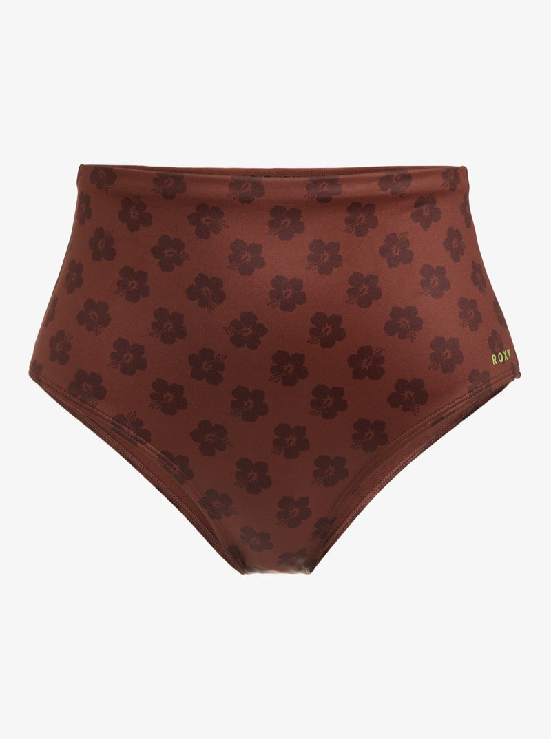 Load image into Gallery viewer, Roxy Women&#39;s Pro The Up Surge Bikini Bottom Chocolate Plum Polkabiscus ERJX405039-XCKC
