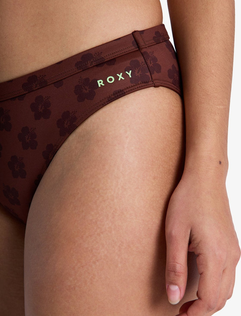 Load image into Gallery viewer, pRoxy Women&#39;s Pro The Take Off Medium Coverage Bikini Bottom Chocolate Plum Polkabiscus ERJX405040-XCKC
