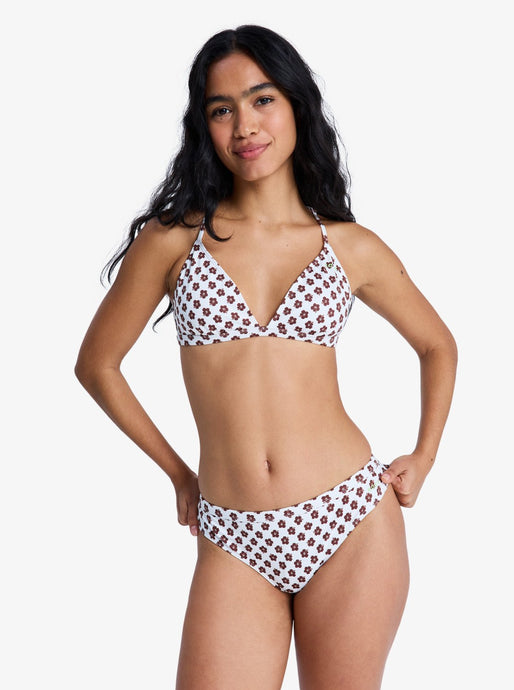 Roxy Women's Pro Cheeky Bikini Bottom Cloud Dancer Polkabiscus Good ERJX405041-WBP1