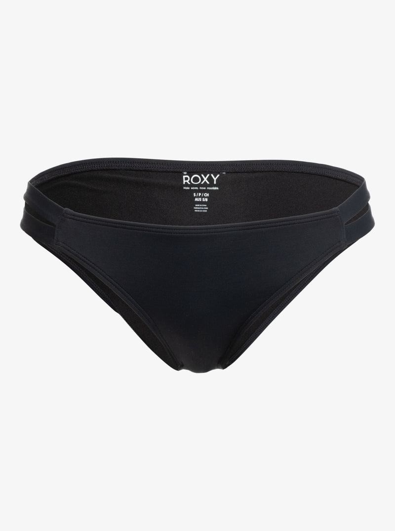 Load image into Gallery viewer, Roxy Women&#39;s Beach Classics Bikini Bottoms Anthracite ERJX405047_KVJ0
