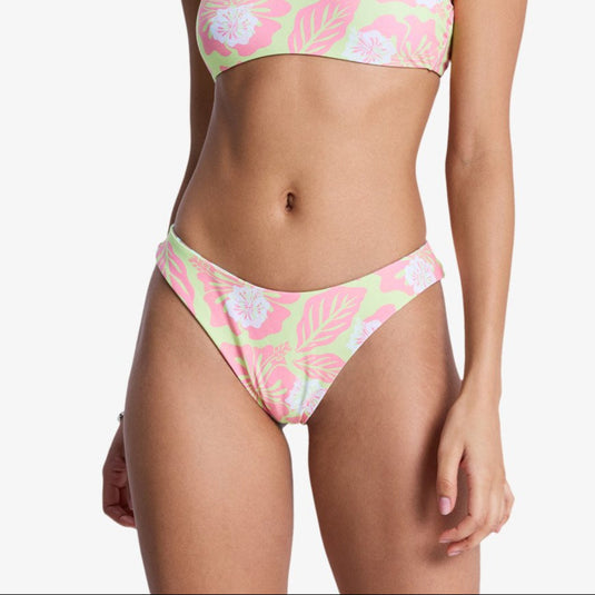 Roxy Women's Hibiscus Hype Cheeky Revo Daiquiri Green ERJX405213-GEB6