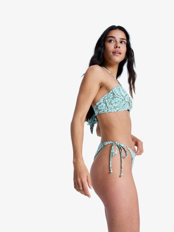 Load image into Gallery viewer, Roxy Women's Wildside Paisley Tanga Bikini Bottom Oil Green Wildside Paisley ERJX405218-GLD6
