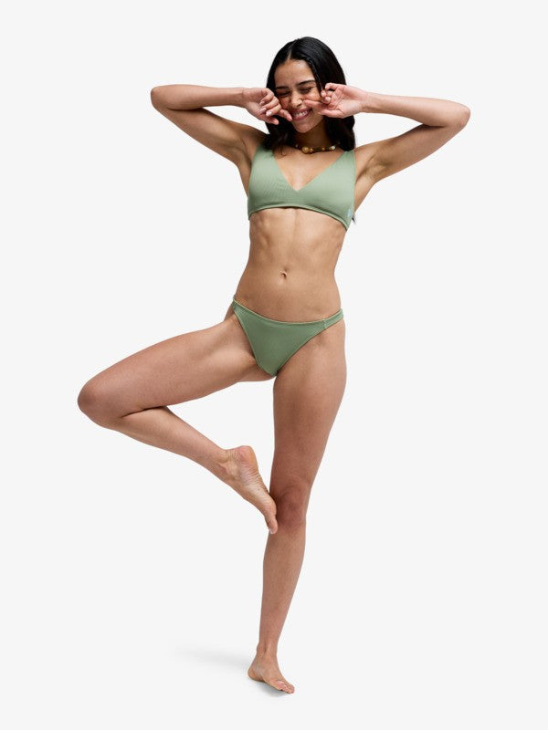 Load image into Gallery viewer, Roxy Women's Love Cheeky Bikini Bottom Oil Green ERJX405225-GLD0
