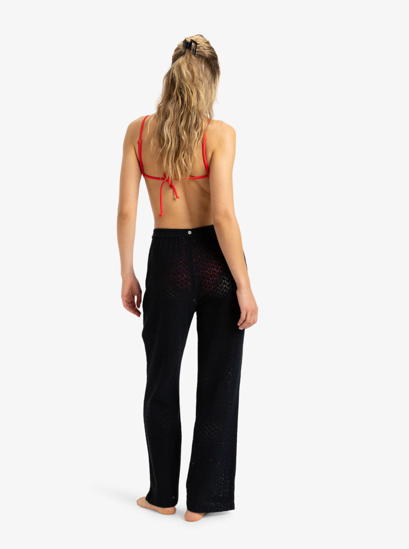 Load image into Gallery viewer, Roxy Women&#39;s Mood Moving Crochet Beachy Pant Anthracite ERJX603437-KVJ0
