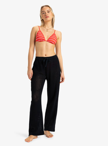 Roxy Women's Mood Moving Crochet Beachy Pant Anthracite ERJX603437-KVJ0