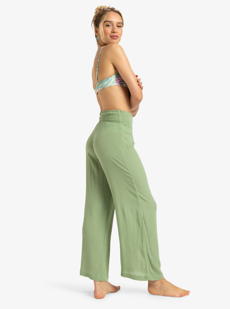 Load image into Gallery viewer, Roxy Wome&#39;s Along The Beach Pants Basil ERJX603438_GHZ0
