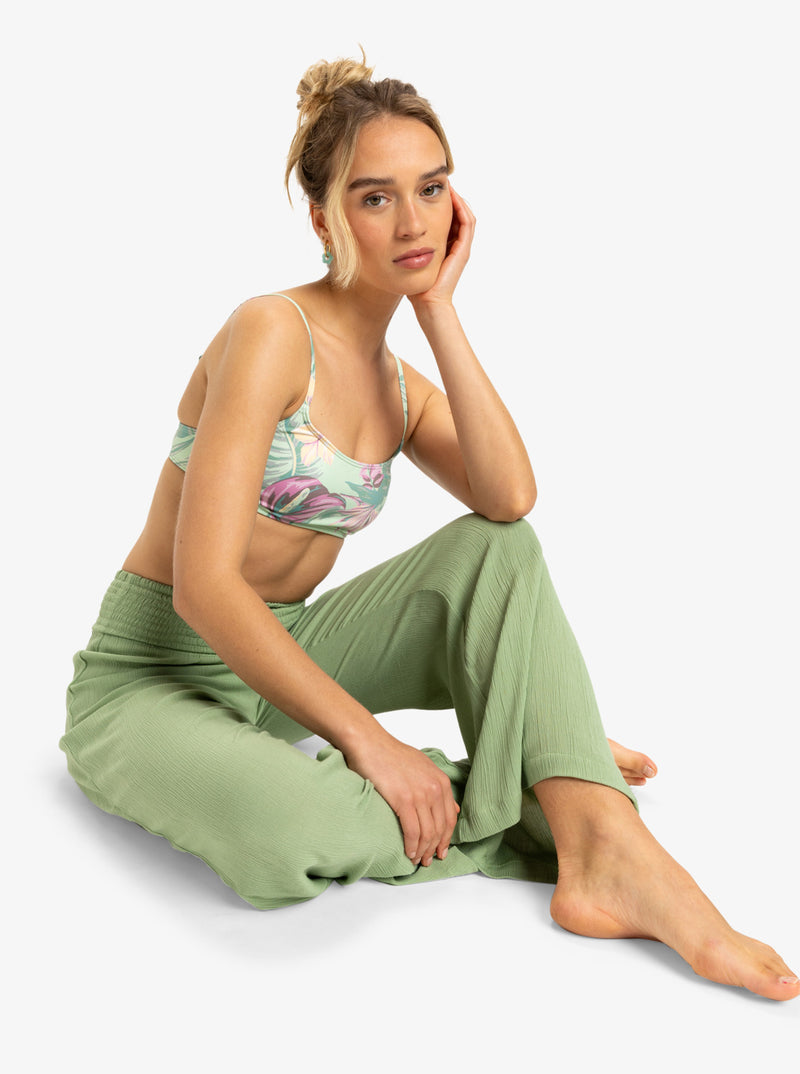 Load image into Gallery viewer, Roxy Wome&#39;s Along The Beach Pants Basil ERJX603438_GHZ0
