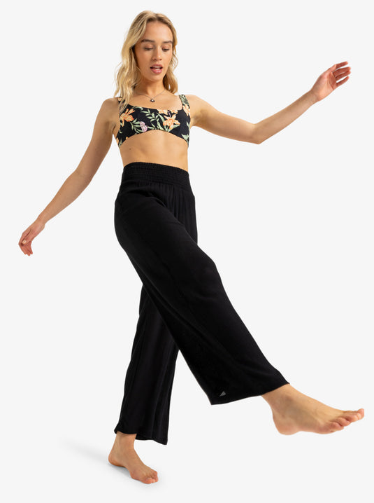 Roxy Wome's Along The Beach Pants Anthracite ERJX603438_KVJ0