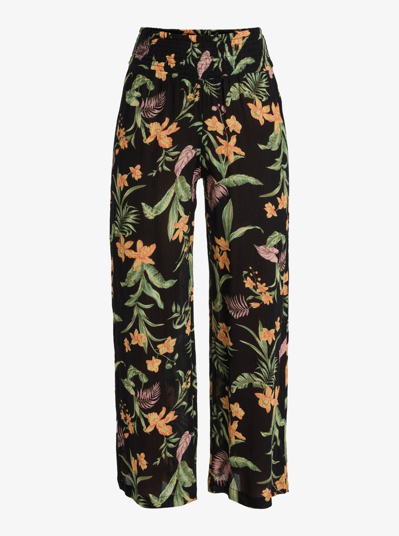 Load image into Gallery viewer, Roxy Women&#39;s Along The Beach Pants Anthracite Island Escape ERJX603439_KVJ3
