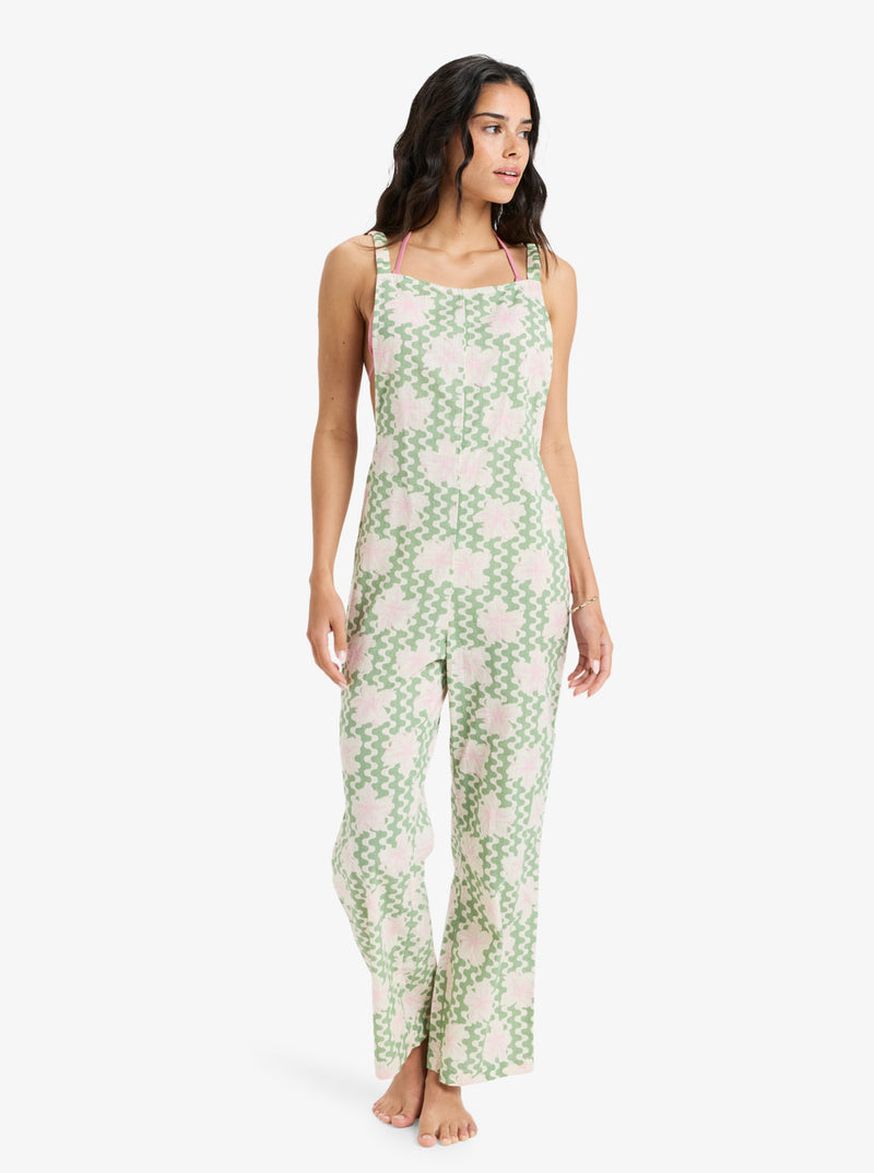 Load image into Gallery viewer, Roxy Women&#39;s Souls Of Summer Romper Beach Basil Party Waves Yw ERJX603445_GHZ5
