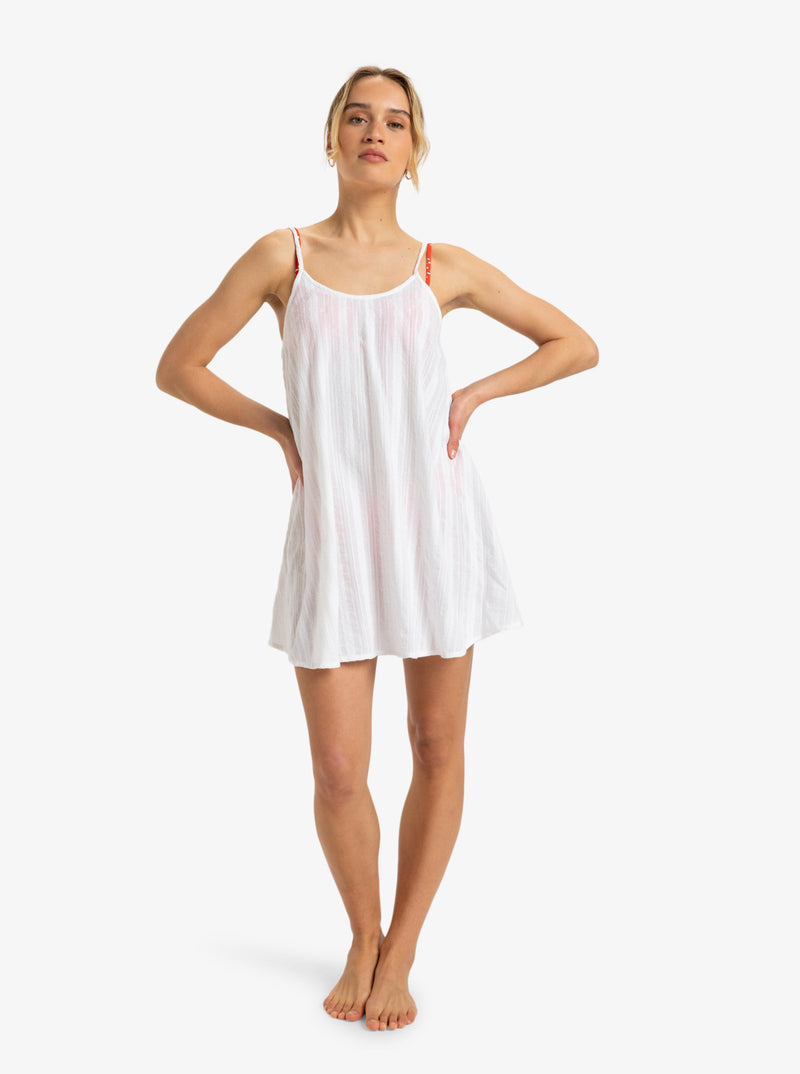 Load image into Gallery viewer, Roxy Women&#39;s Favorite Summer Mini Beach Dress Bright White ERJX603448_WBB0
