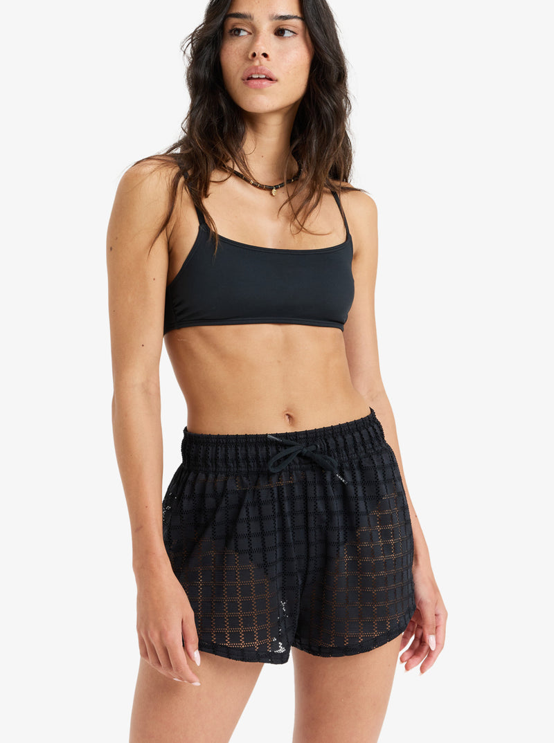 Load image into Gallery viewer, Roxy Women&#39;s Sunset Riders Beach Shorts Anthracite ERJX603449-KVJ0
