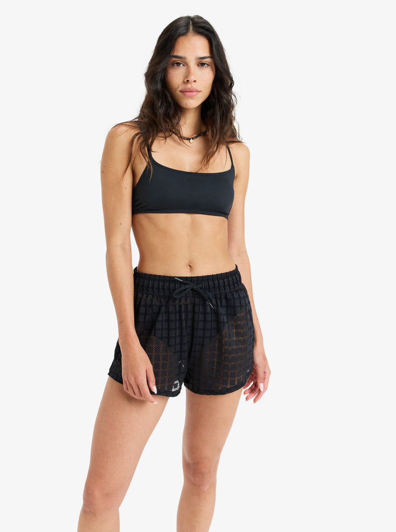 Load image into Gallery viewer, Roxy Women&#39;s Sunset Riders Beach Shorts Anthracite ERJX603449-KVJ0
