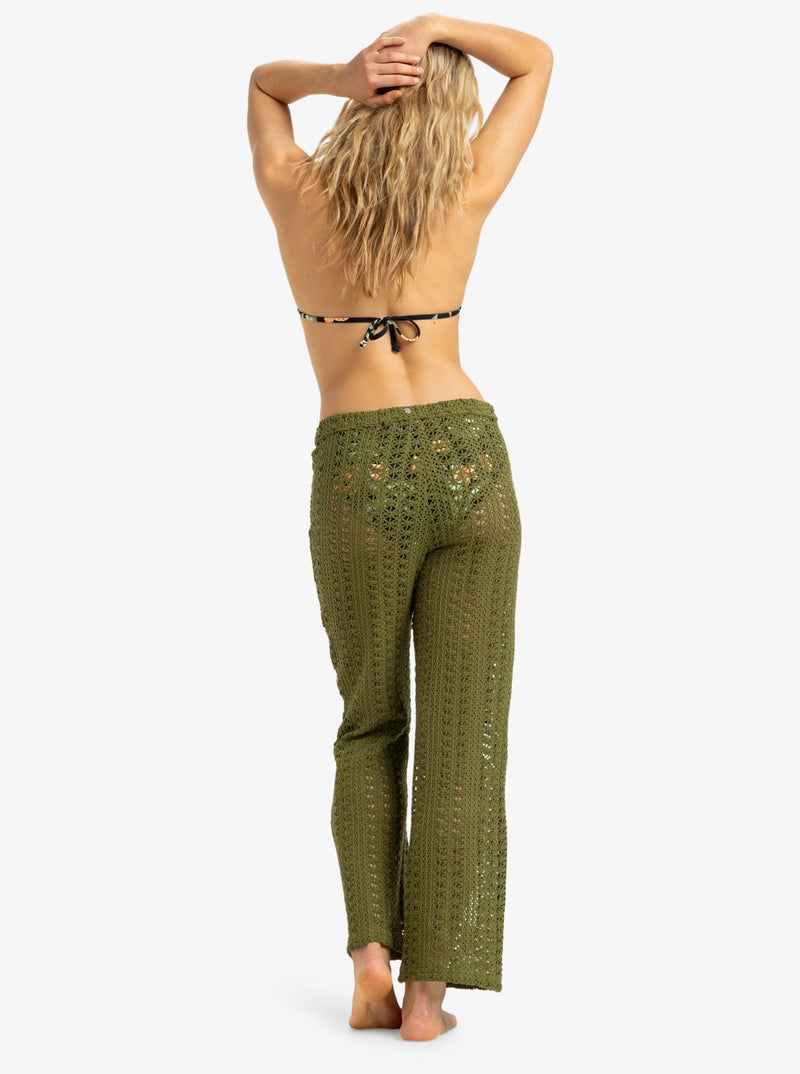 Load image into Gallery viewer, Roxy Lagos Dream Beach Pants Loden Green ERJX603452-GNG0
