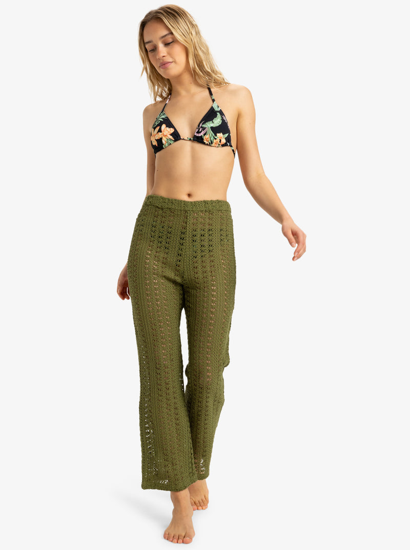 Load image into Gallery viewer, Roxy Lagos Dream Beach Pants Loden Green ERJX603452-GNG0
