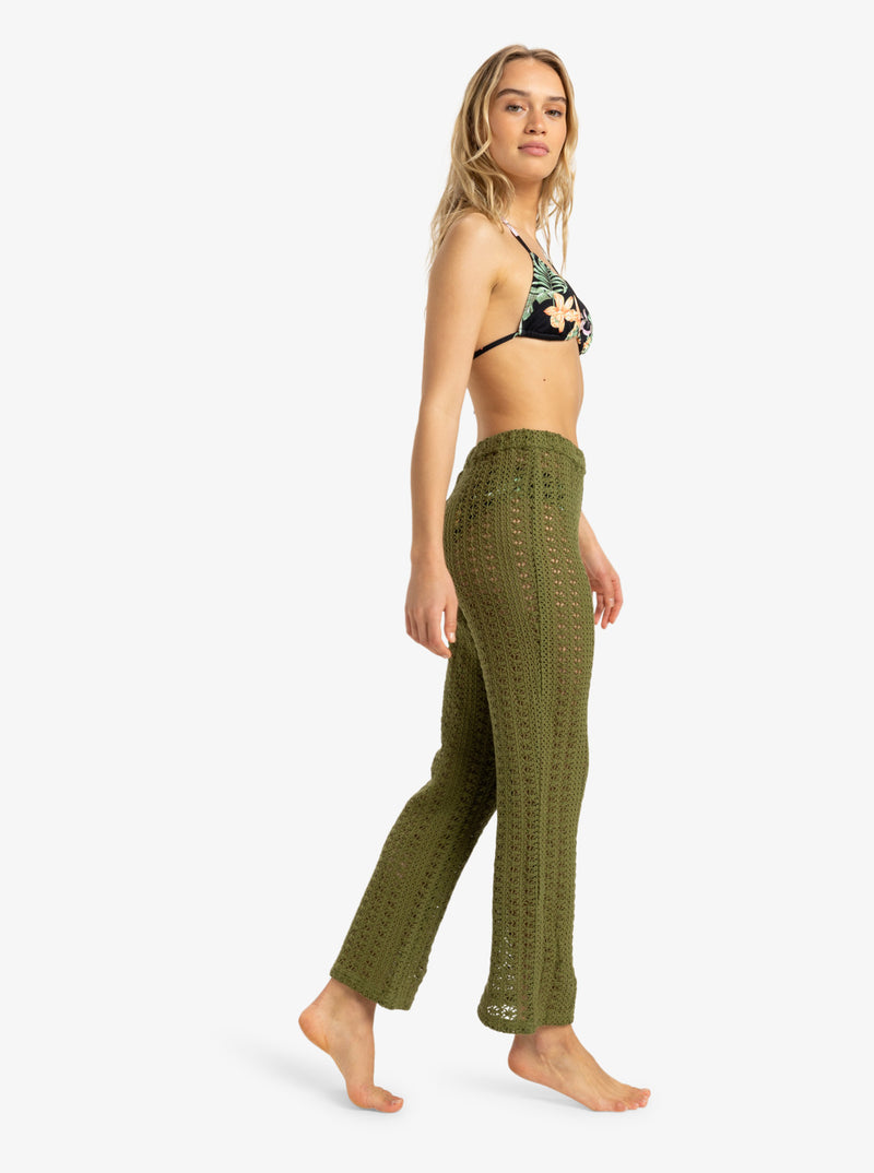 Load image into Gallery viewer, Roxy Lagos Dream Beach Pants Loden Green ERJX603452-GNG0
