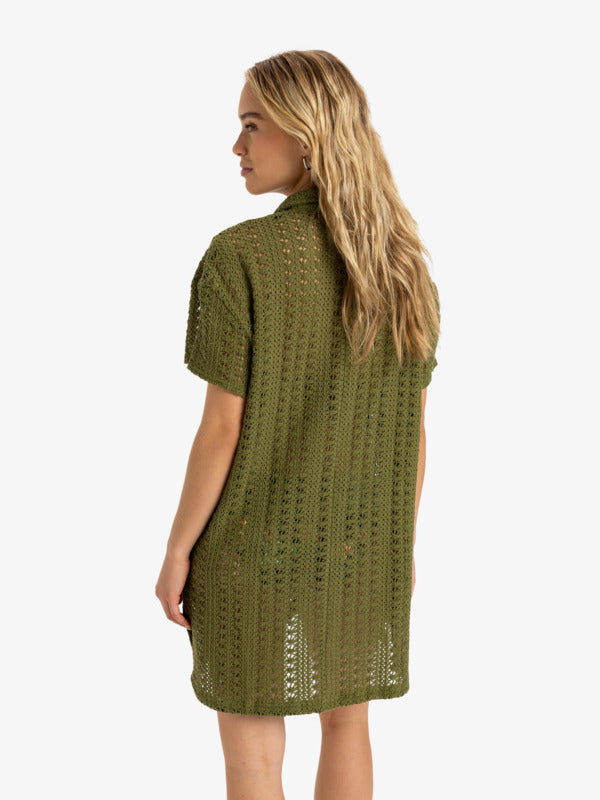 Load image into Gallery viewer, Roxy Women&#39;s Chasin Sunset Beach Dress Loden Green ERJX603454-GNG0
