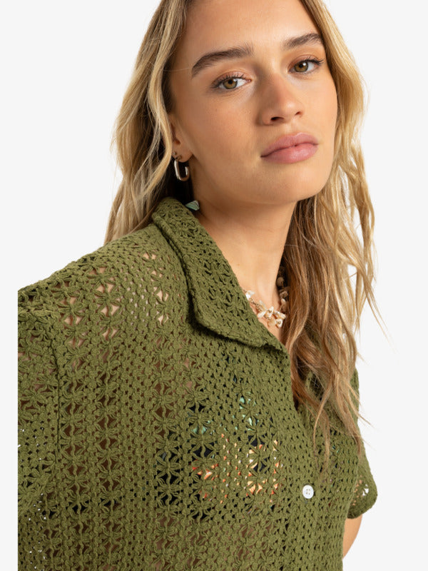 Load image into Gallery viewer, Roxy Women&#39;s Chasin Sunset Beach Dress Loden Green ERJX603454-GNG0

