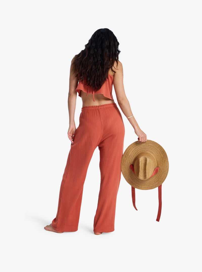 Load image into Gallery viewer, Roxy Women's Nazare Surf Spot Beach Pants Ginger Spice ERJX603492-NNB0
