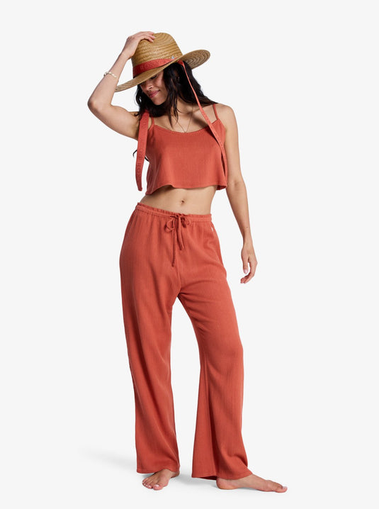 Roxy Women's Nazare Surf Spot Beach Pants Ginger Spice ERJX603492-NNB0