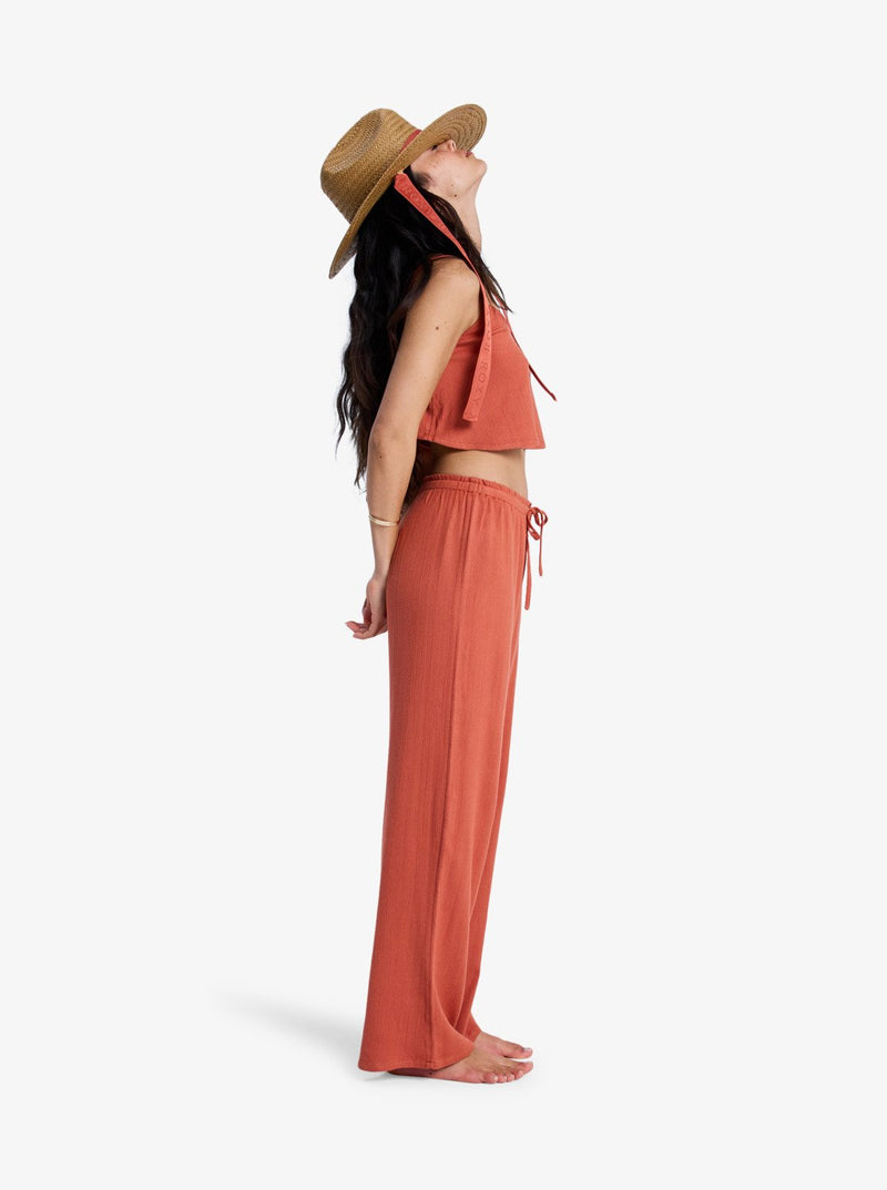 Load image into Gallery viewer, Roxy Women's Nazare Surf Spot Beach Pants Ginger Spice ERJX603492-NNB0
